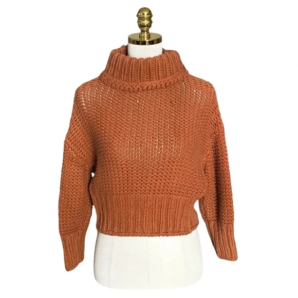 FREE PEOPLE | My Only Sunshine Cotton Blend Crew Neck Chunky Sweater Size XS - Picture 8 of 13